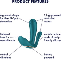 Satisfyer Top Secret+ | Vibrator voor G-spot- & anale stimulatie | 2 apart regelbare motoren | 12 trilprogramma's | werkt op batterijen (CR2) | siliconen | discreet te dragen — thumbnail 7