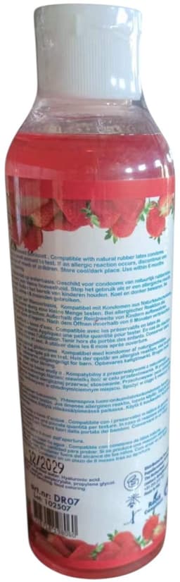 Glijmiddel op Waterbasis 200 ml – Aarbei Smaak – Power Escorts Slide & Play – Geschikt voor Condooms — thumbnail 2
