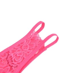 Zeloria Kant Open Kruis Dames Slip – Sexy Lingerie String Bandjes – Roze – XL — thumbnail 5
