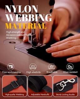 DOWO® - BDSM Extreme Bondage Set - SM Handboeien - Enkelboeien - Halsband- Sex Toys voor Koppels - Seksspeeltjes voor vrouwen - Sex Pakket en Toys - 7 Delig — thumbnail 2