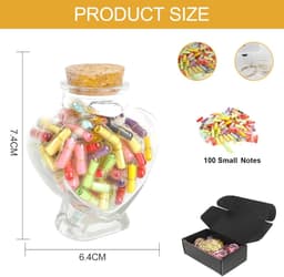 Berichtcapsules in fles - Liefdesboodschappen - Cadeau geven - 100 stuks - Glazen fles - Meerkleurig — thumbnail 7