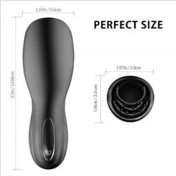 Daity Masturbator voor Mannen - Draagbare Mini Zakmasturbator met Grote Opening - 10 Standen - Zacht Silicone - Herbruikbaar Seksspeeltje voor Volwassenen - Oplaadbaar - Zwart — thumbnail 4