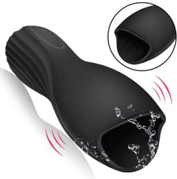 Daity Masturbator voor Mannen - Draagbare Mini Zakmasturbator met Grote Opening - 10 Standen - Zacht Silicone - Herbruikbaar Seksspeeltje voor Volwassenen - Oplaadbaar - Zwart — thumbnail 1