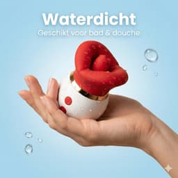 STHER – 3 in 1 Clitoris Stimulator met Tongbeweging – Incl 250ml Waterbasis - Vibrators voor vrouwen & Sex Toy – 10 Standen – Oplaadbaar & Waterproof – Rood — thumbnail 7
