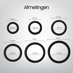 Premium Cockring Set 8-delig – Medisch Siliconen – Penisring Set voor Mannen en Koppels – Herbruikbaar & Waterproof – Zwart — thumbnail 5