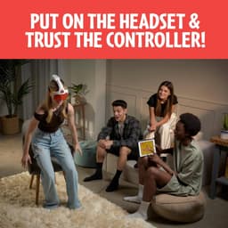 Menselijke Controller Spel - Interactieve Blinddoekuitdaging - Feest Teamspel - Vibrerende Headset - 26.7 x 26.7 cm - Meerkleurig — thumbnail 2