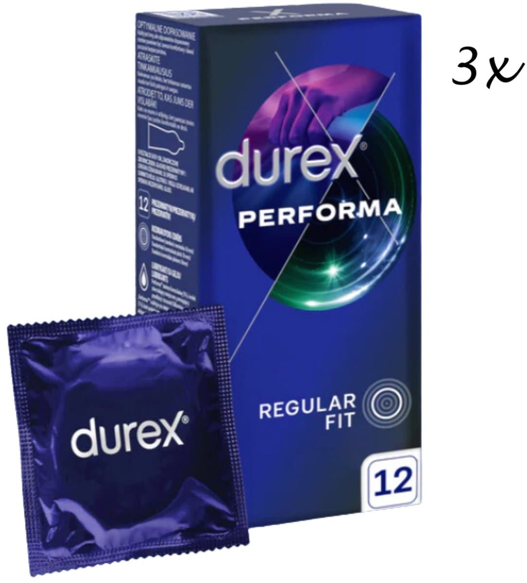 Durex Condooms - Performa - Extended Pleasure (Orgasme Vertragend) - 36 Stuks (3x12 stuks) - Discreet Verpakt — afbeelding 1