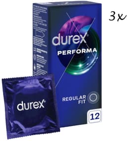 Durex Condooms - Performa - Extended Pleasure (Orgasme Vertragend) - 36 Stuks (3x12 stuks) - Discreet Verpakt — thumbnail 1