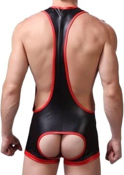 Heren jumpsuit open billen - Open catsuit - Erotisch en sexy - BDSM - tot 95KG — thumbnail 1