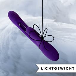 SlipperyHeights® Driesa 3-in-1 Rabbit Vibrator voor Vrouwen met App – G Spot & Clitoris Stimulator – 21 Standen – Inclusief Mini Vibrator – Waterdicht – Paars — thumbnail 3