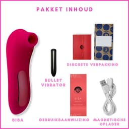 SlipperyHeights® Sisa - Clitoris Satisfy - 7 Krachtige Zuigstanden - Siliconen Sex Toy voor Vrouwen - Luchtdruk Vibrator - Roze — thumbnail 11