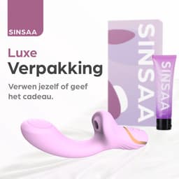 Sinsaa Tarzan Vibrator – Vibrerende Rabbit Vibrator - G-Spot & Luchtdruk Clitoris Stimulator - Vibrators voor vrouwen - 10 Vibratiesnelheden & 10 Zuigfunctie snelheden - Inclusief glijmiddel – Bella – Roze — thumbnail 10