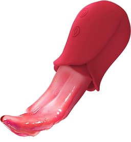 Tong Vibrator - Likende Tong Vibrator - Uzzy M.F - Clitoris Zuiger - Dildo Vibrator - Likkende Tong - Bef Vibrator - Clitoris Stimulator - Sex Toys voor vrouwen - 10 standen - Siliconen - Voor hem - Voor haar — thumbnail 2