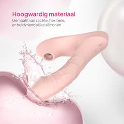 Pure Pleasure® Vibrator voor Vrouwen – Luchtdruk Vibrator met G-spot Stimulator – Seksspeeltjes voor Vrouwen & Koppels – 15 Standen – Clitoris & Dildo Vibrator – Oplaadbaar – Fluisterstil – Roze — thumbnail 5