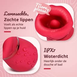 Sensual Desire® LIPS – Likkende Tong Vibrator – Vibrators & Sex Toys voor Vrouwen – 14 Standen met Zuigfunctie – Clitoris Stimulator Realistisch – Stil & Waterdicht — thumbnail 6