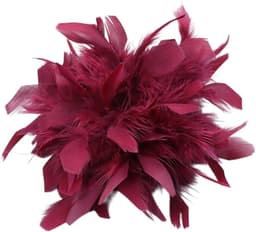Veer haarspeld broche dames veerbroche kalkoenveer broche veerkorset vintage veren hoofdsieraad corsage haaraccessoires voor doe-het-zelf bruiloft feest verjaardag sieraden accessoires, wit — thumbnail 1