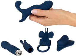 Sensationsdeluxe - Box 6 delig - vibrerende bullet - penisring - clitorisstimulator - prostaatplug - konijnenstimulator - massagestick en vingersteun — thumbnail 2
