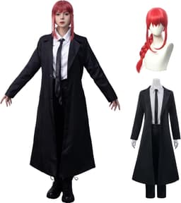 Fiamll Chainsaw Man Chainsaw Cosplay Costume Makima Cosplay with Wig Complete Set Chainsaw Man Cosplay Uniform Outfit - ShopVlot — thumbnail 1