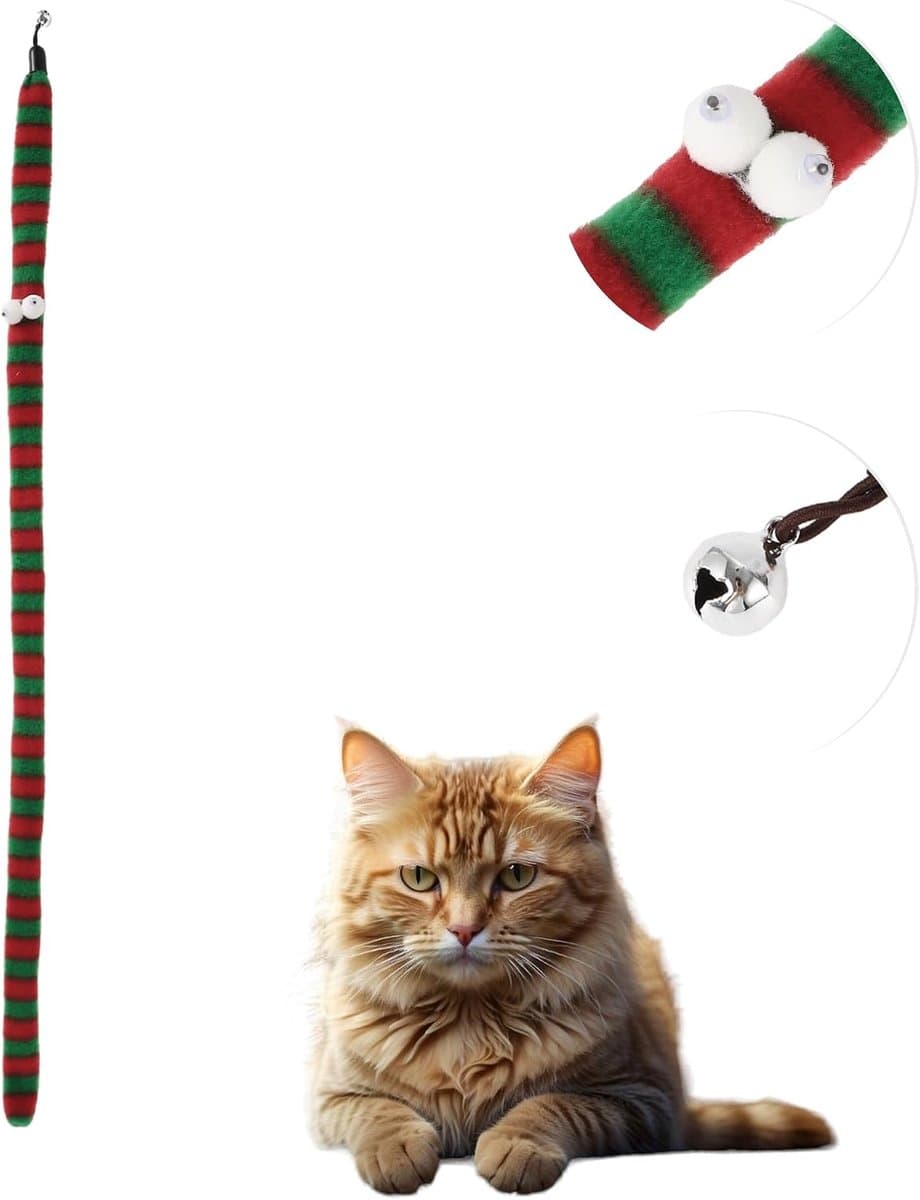 Toverstaf voor katten, vervanging, navulaccessoires voor kattenstok, rood en groen — afbeelding 1