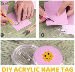 10 stuks gepersonaliseerde reversspelden, ronde reversspelden, gepersonaliseerde buttons, broches, ronde badges, voor doe-het-zelf gepersonaliseerde broches, Ø 58 mm — thumbnail 3