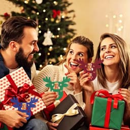 Kerstgeldgeschenken, 16 stuks rendieren vilten kerstcadeauverpakking, kerstcadeauverpakking, Ren vilt, verpakking kerstcadeau, kerstdecoratie om cadeau te geven voor geld — thumbnail 3