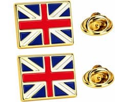 2 stuksspeldjes,vlag emaille broche