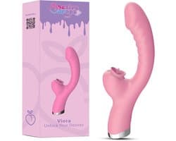 Desiredrops® - satisfaction - Dubbele Penetratie Vibrator - Luchtdruk Vibrator - Clitoris & G Spot stimulator - Krachtig - Vibrators - Vibrators voor vrouwen - Sex toys voor koppels - Vibrator-Discreet Bezorgde -Licking Sucking - sex speeltjes