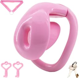 Penisklem met 4 ringen en riem, 3D-geprint, 2 sleutelsets — thumbnail 1