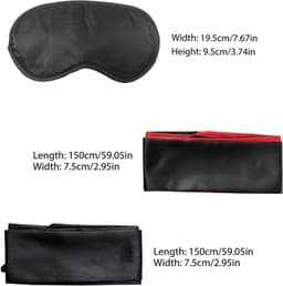 3-delige oogmasker set, bondage set, handboeien, touw — thumbnail 2