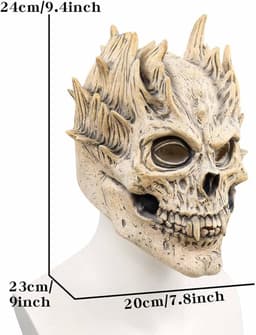 Doodshoofd-masker, horror, geest, Halloween, skelet, enge demonen, maskers, carnaval, Halloween, kostuum, cosplay, latex rekwisieten — thumbnail 2