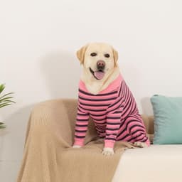 Herstelpak Voor Honden na Operatie, Hondenbody na Op Anti-Likken Onesie, Verstelbaar Lichaamspak, Lange Mouwen Ademend, Postoperatief Voor Kleine, Middelgrote Honden (Roze, XL) — thumbnail 2