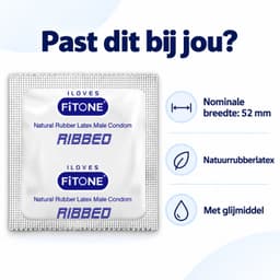 condooms 144 stuks – condooms met ribbels – grootverpakking condooms – condooms met glijmiddel – condooms 52mm – FITONE® — thumbnail 5