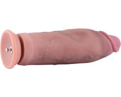 Hismith XXL Dikke Dildo 28 cm – Realistische Dildo Ø 7 cm met KlicLok – Beige