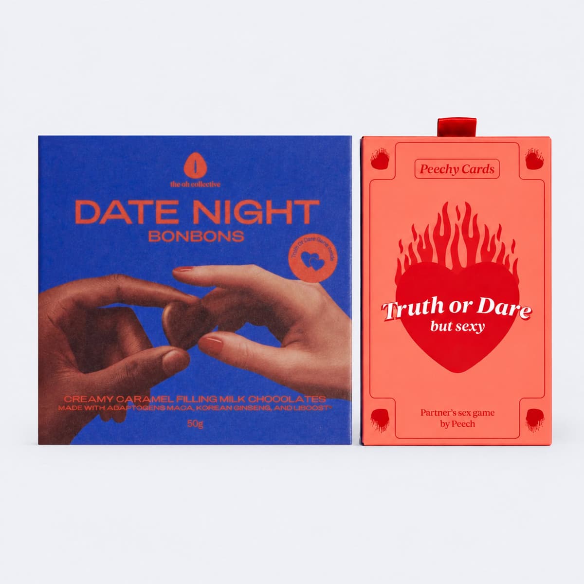 The Oh Collective The First Move - Erotische cadeauset - truth or dare kaartspel + libido bonbons voor koppels — afbeelding 1