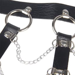 Subblime - Chest Harnas Leather Chains Black One Size — thumbnail 5