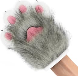 Hond Hoofd Masker Nieuwigheid Pluche Staart Klauw Poot Wanten Handschoenen Set Halloween Party Maskerade Kostuum Cosplay — thumbnail 2