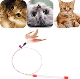 Feather Teaser Intrekbare Wand Interactieve Veer Speelgoed Hengel voor Katten Spelen Oefening — thumbnail 4