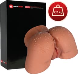 Quick Relief Valeria™ - Masturbator - Pocket Pussy - Seksspeeltjes voor Mannen - Sex Toy - Grote Kont - Bruin — thumbnail 1