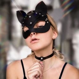 Luxe Cosplay Masker - Rood - PU Leer - Kat - Sexy - Masquerade — thumbnail 3