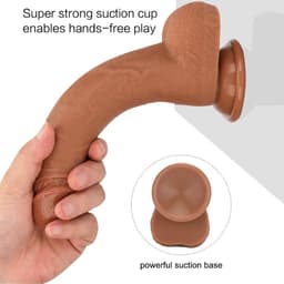 levensechte dubbel gelaagde dildo - realistisch- met zuignap - 22 cm — thumbnail 3