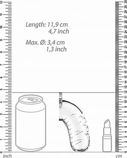 Model 16 - Chastity - 4.5" - Cock Cage - Transparent — thumbnail 5