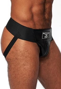 Mister b leather premium jockstrap black xs — thumbnail 2