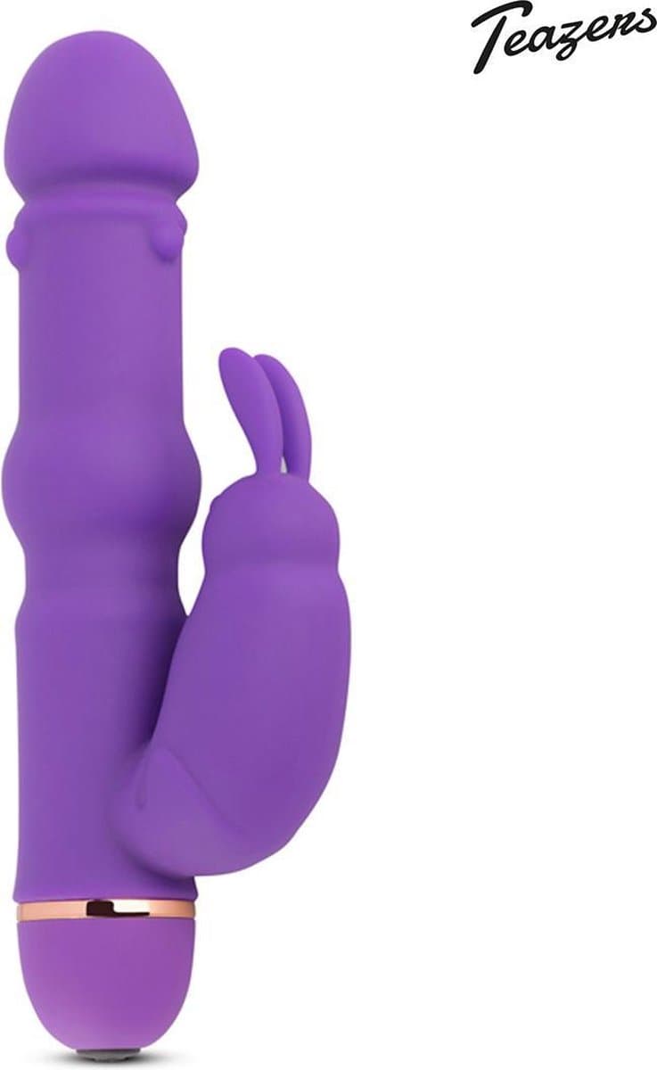 Teazers - Siliconen Rabbit Vibrator - Vibrators voor Vrouwen - Dildo - Vibrators - Tarzan Vibrator - Sex Toys - 20 Vibratiestanden - Sex Toys voor Vrouwen - Paars — afbeelding 1
