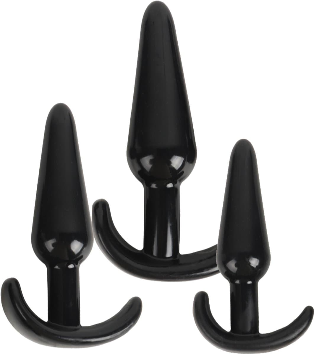 Banoch | Buttplug set beginner ergo 2.0 - zwart - 3 delig — afbeelding 1