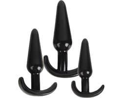 Banoch | Buttplug set beginner ergo 2.0 - zwart - 3 delig