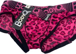 BodyQ Men's Underwear Boxer - Panter Look Roze & Roze Zwarte Band - Large - Sexy Lingerie voor Mannen — thumbnail 2
