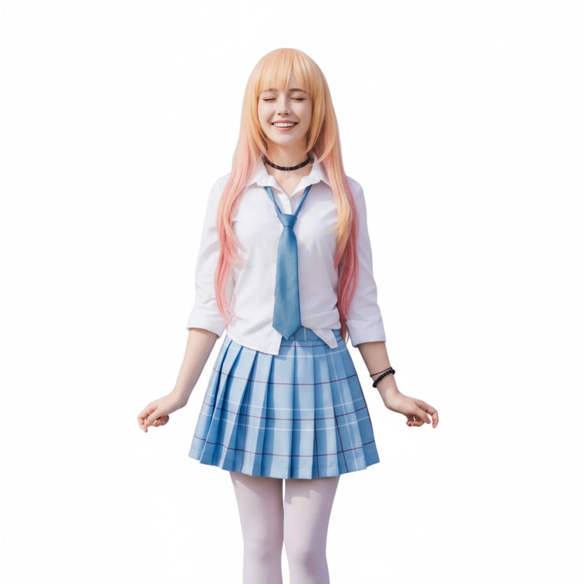 Luxe 6-delige cosplay schoolmeisje - Inclusief pruik - Anime rollenspel - BDSM — afbeelding 1