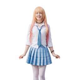 Luxe 6-delige cosplay schoolmeisje - Inclusief pruik - Anime rollenspel - BDSM — thumbnail 1
