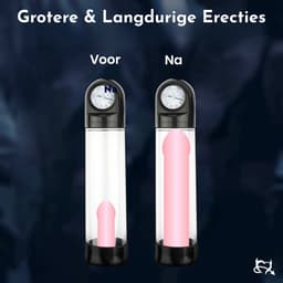 Toys Hub® Penispomp met Glijmiddel, Handgreep & 2 Penisringen - Gratis Ebook - Trekmechanisme – Penis Vergroter – Barometer Display - Sex Toys voor Mannen – 20CM — thumbnail 8