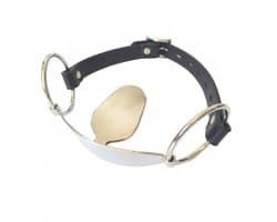 Nooitmeersaai - Monknevel bit - PU leer/Metaal - Zwart/Zilver - verstelbaar